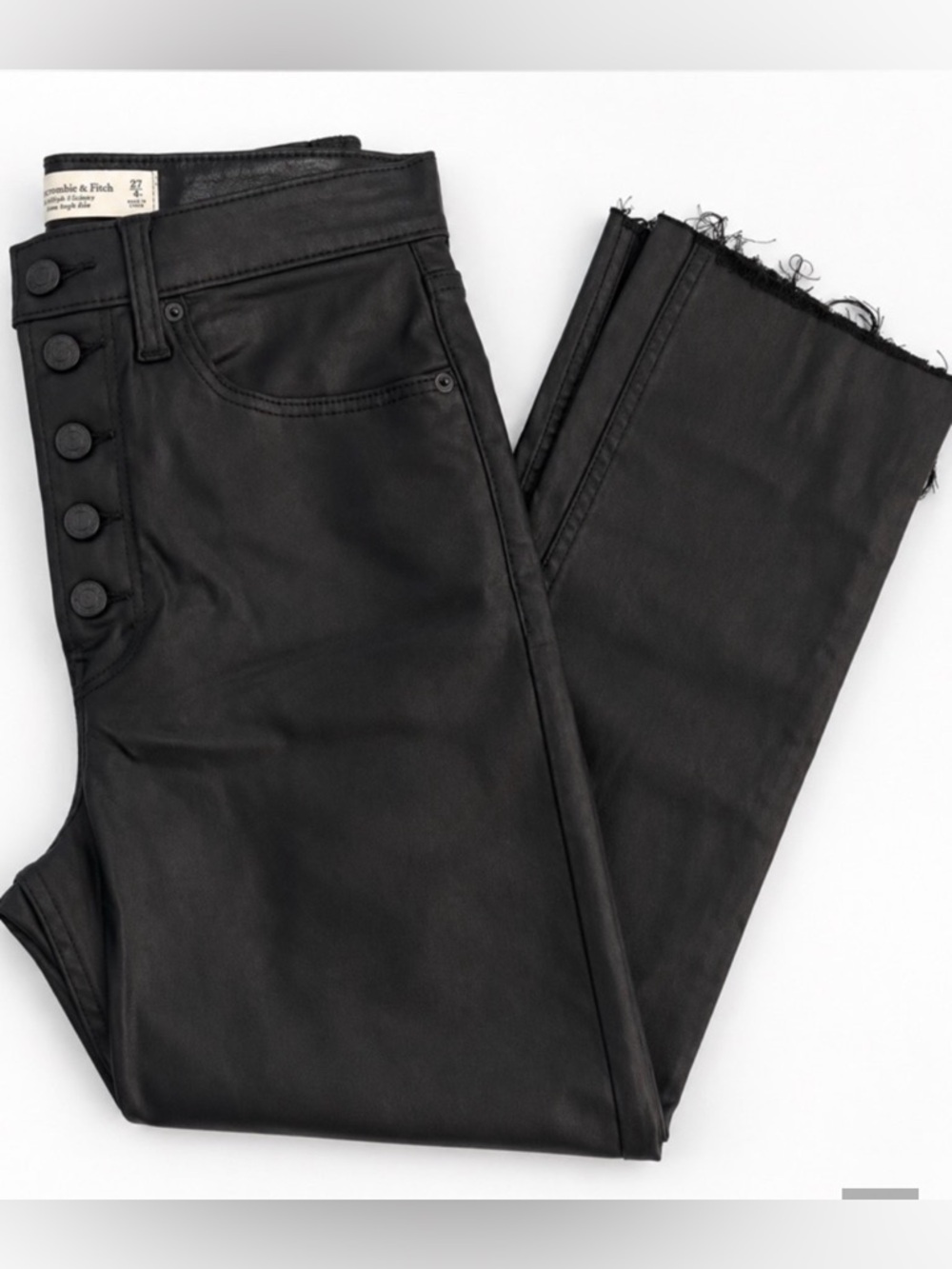 Abercrombie & Fitch Ultra High Rise Cropped Flare Black Size 27